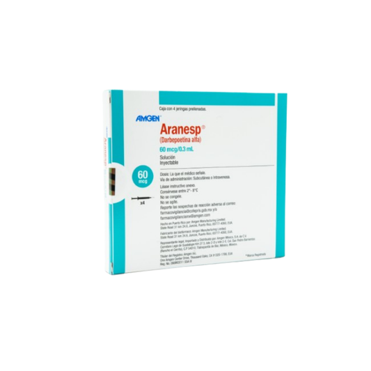 Aranesp 60 mcg Caja c/4 Jeringas Prellenadas