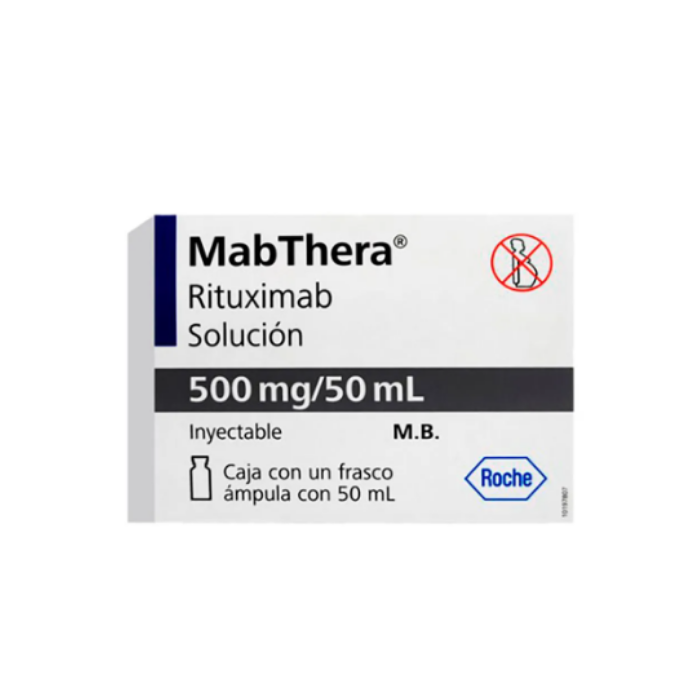 Mabthera 500 mg Caja con Frasco Ámpula