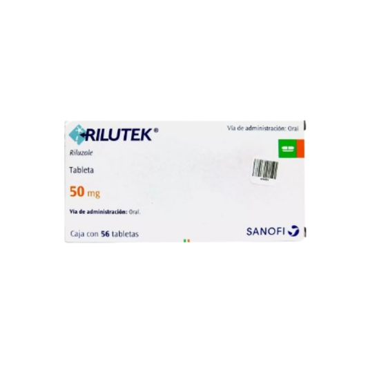 Rilutek 50 mg Caja con 56 Tabletas