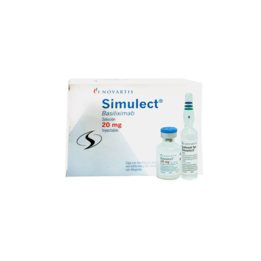 Simulect 20 mg Caja c/2 FAM y ampolletas