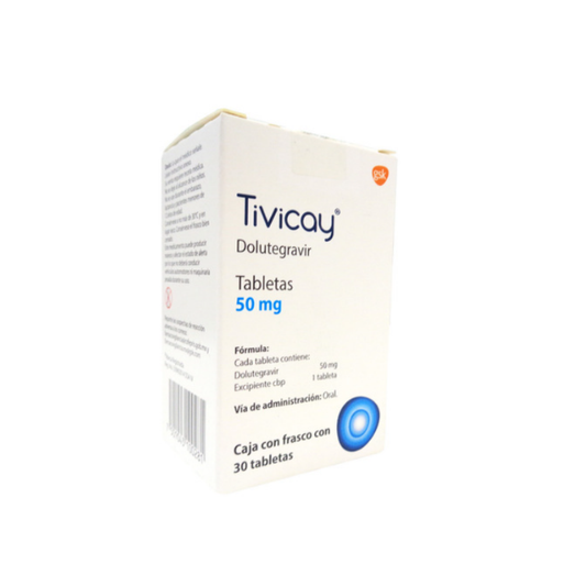 Tivicay 50 mg Caja con Frasco con 30 Tabletas